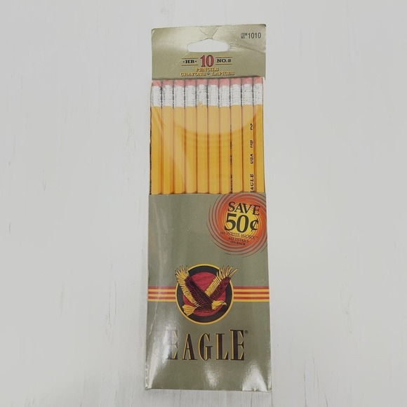 Eagles Eye Other - Vintage Eagle No. 2 Pencils Made In USA 10 Pack Sealed New Old Stock